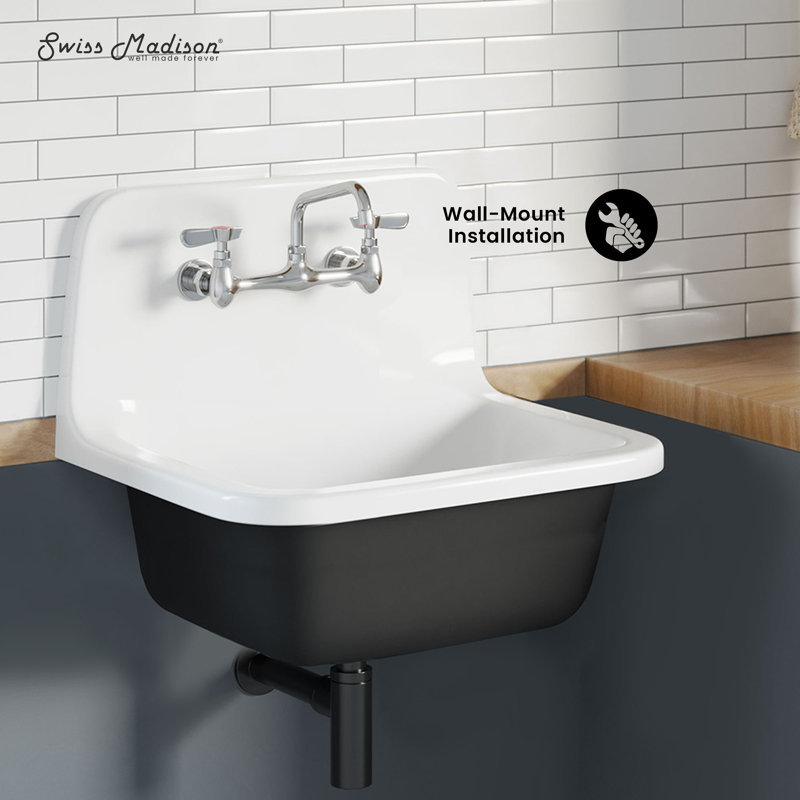 Swiss Madison Loire 22" Wall Hung Cast Iron Bathroom Sink &amp; Reviews ...